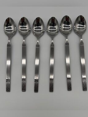 Vintage Danika Stainless MSI Japan Celtic Knot Iced Tea Spoons Set Of 6